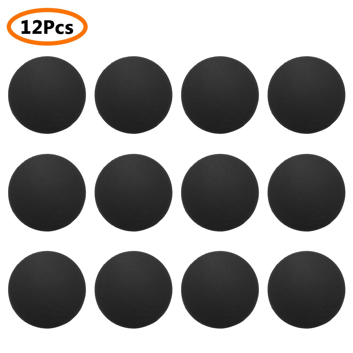 12 Uds Auto adhesivo fuerte Stickiness tapón con perilla parachoques manija Protector de pared Protector para proteger puertas armarios: Black