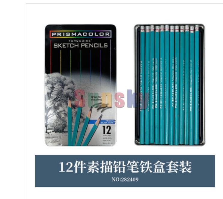 Prismacolor Premier Oily Colored Pencils 24/48/72/132/150 color Tin Box Set Soft Core Portrait Skin color: 12 sketch pencil