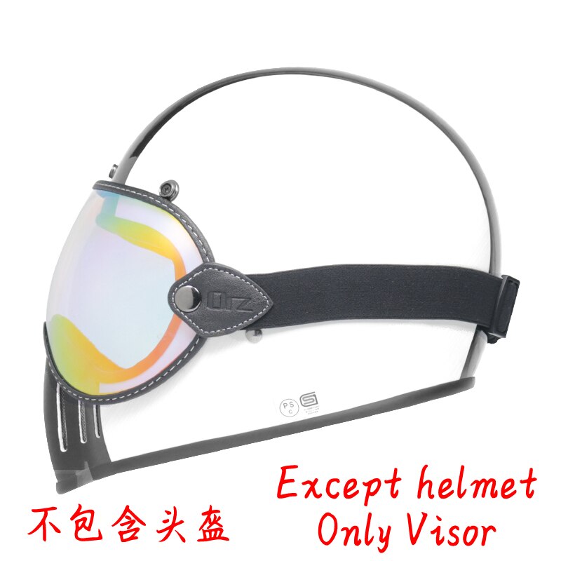 ORZ retro helmet goggles locomotive bind all four thirds bubbles full face four seasons goggles motorcycle helmet mirror: a2