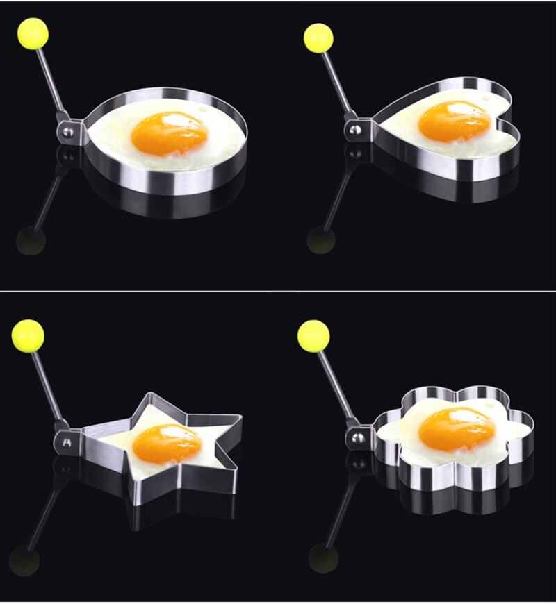Æg form æg ring pandekage maker rustfri skimmel til stegte æg nonstick rustfrit stål stegte æg forme køkkenredskaber tilbehør