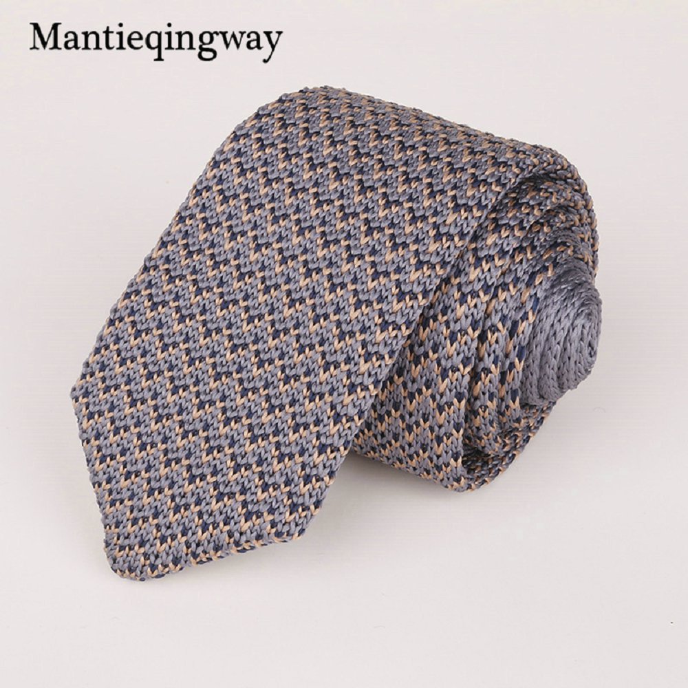 6 Cm Knit Gebreide Ties Voor Mens Pak Stropdas Effen Kleur Skinny Mannen Geweven Gravatas Slim Sjaaldassen Hals tie