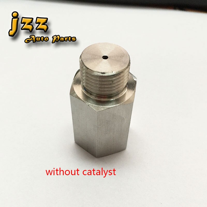Jzz rustfrit stål universal  o2 ilt sensor afstandsstykke indeholder katalysator til bolt sensor møtrikker passer 90 grader: Ss02 nokatalytiske stoffer