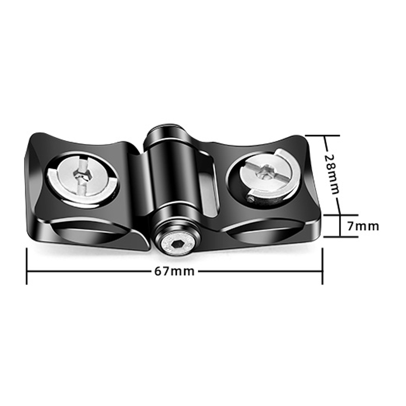 180° Rotatable Mount DSLR Camera Cage Rig Extension Bracket 1/4 Screw Positioning Hole for Tripod Head Monitor Mount Adapter