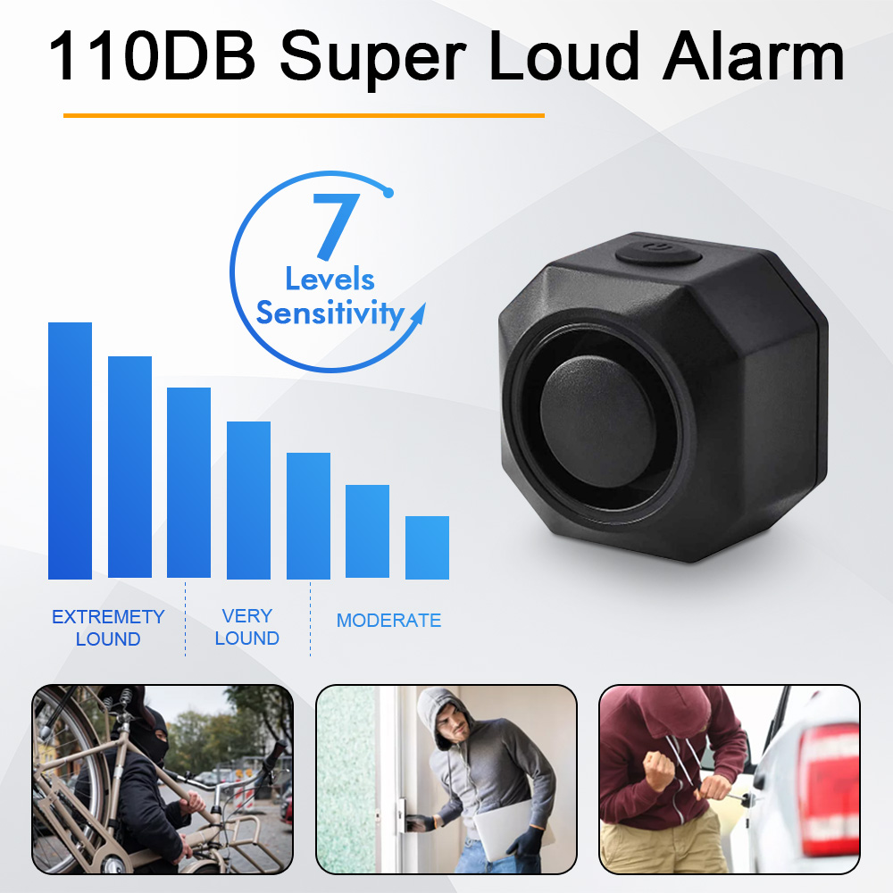 Wireless Waterproof Bike Alarm Remote Control Motorcycle Electric Bicycle Security Anti-theft Detector Alarm System USB Charging