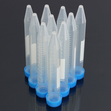 10 pcs 15 ml Plastic Centrifuge Reageerbuis Met Schroefdop Flacon Container Self Staande Pipet Laboratorium Supply