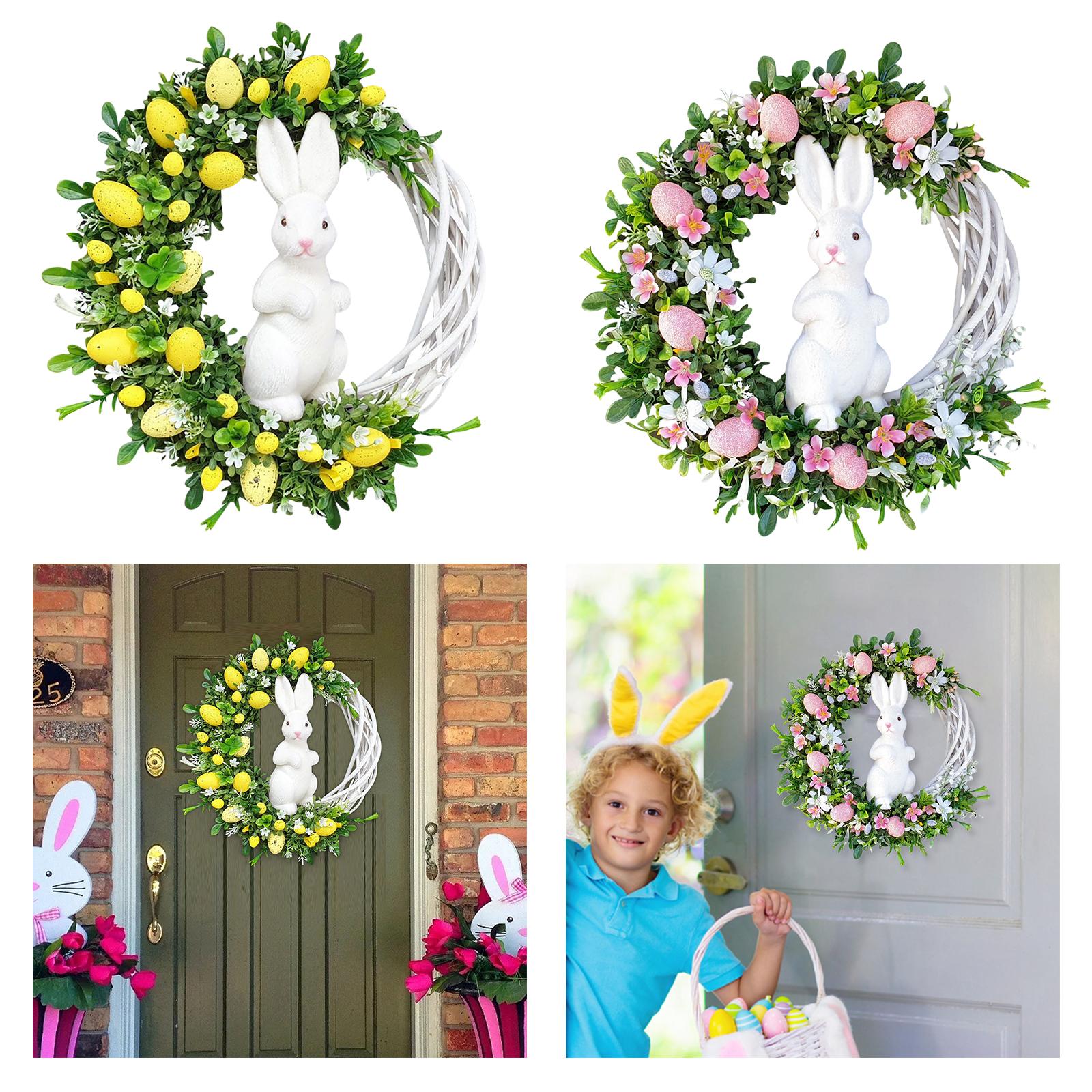 25cm Easter Wreath Spring Window Greenery Garland for Wedding Decor