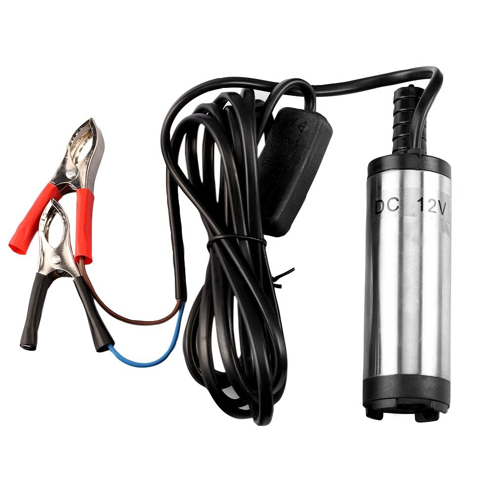 Stainless Steel Shell 12V 24V DC Electric Submersible Pump For Pumping Diesel Oil Water,Fuel Transfer Pump,12L/Min: Default Title