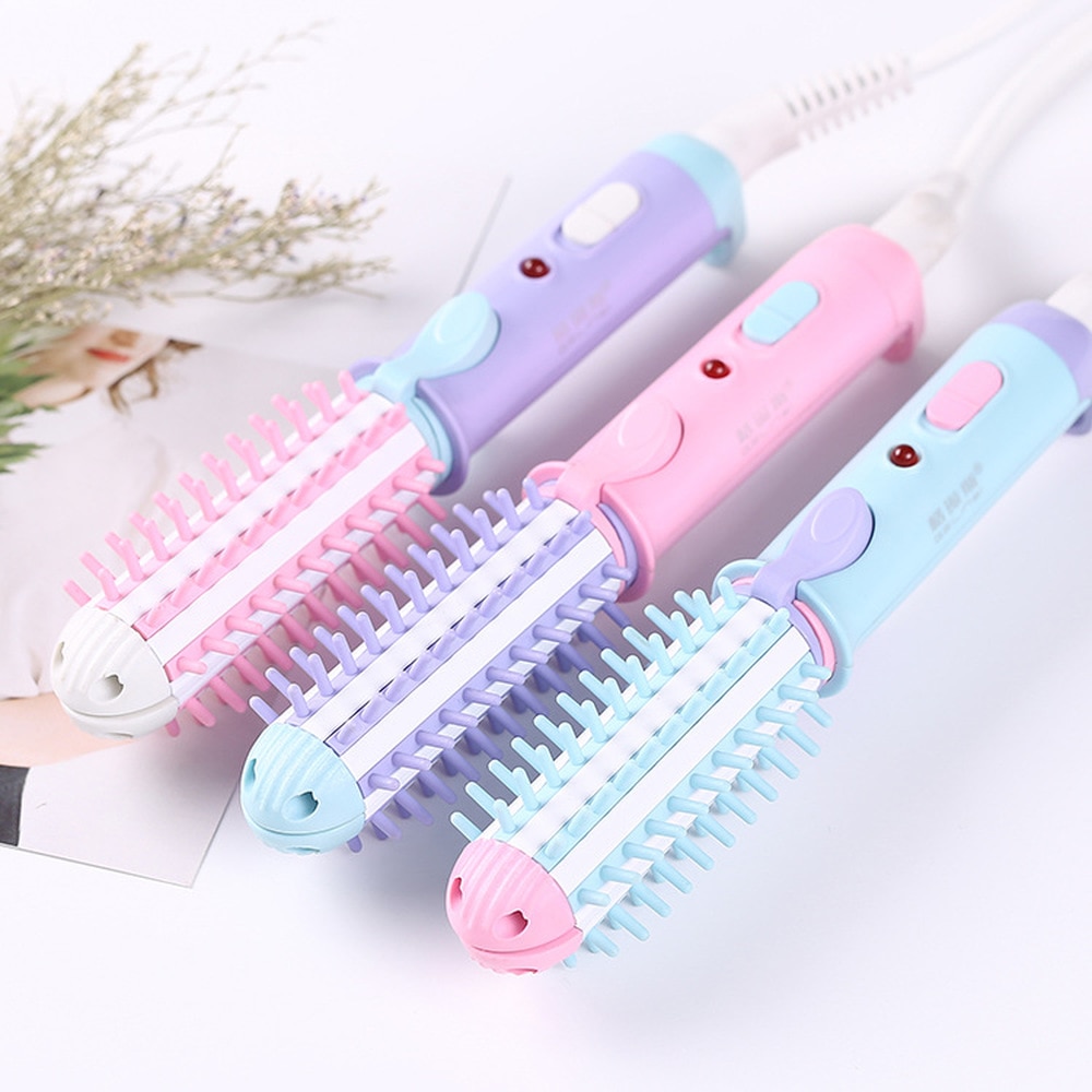 Mini Hair Curler 2-in-1 Ceramic Curler Straight Roll Dual-Use Bangs Buckle Splint