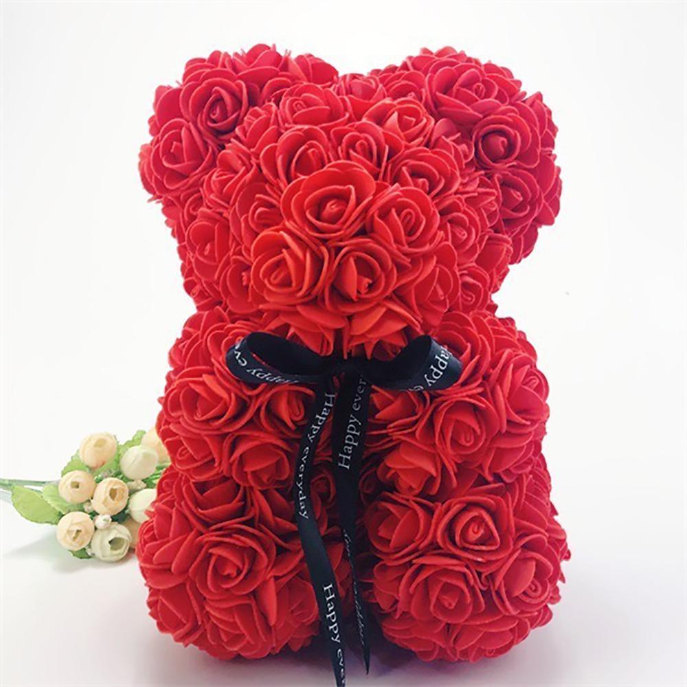 Rose Bear - Rose Teddy Bear on Every Rose Bear -Flower Bear Perfect for Anniversary's,Rose Bear, Mothers, Rose Teddy Bear