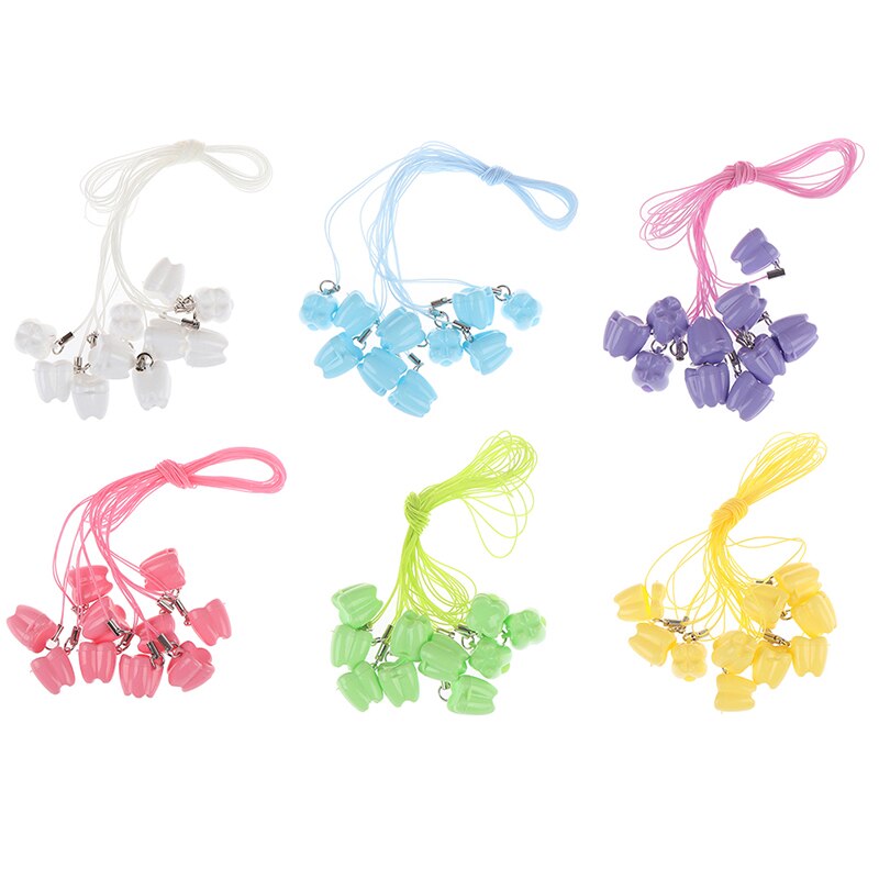 5Pcs Plastic Baby Milk Teeth Case Teeth Box Deciduous Flower Shape Baby teeth box Baby changing teeth storage box