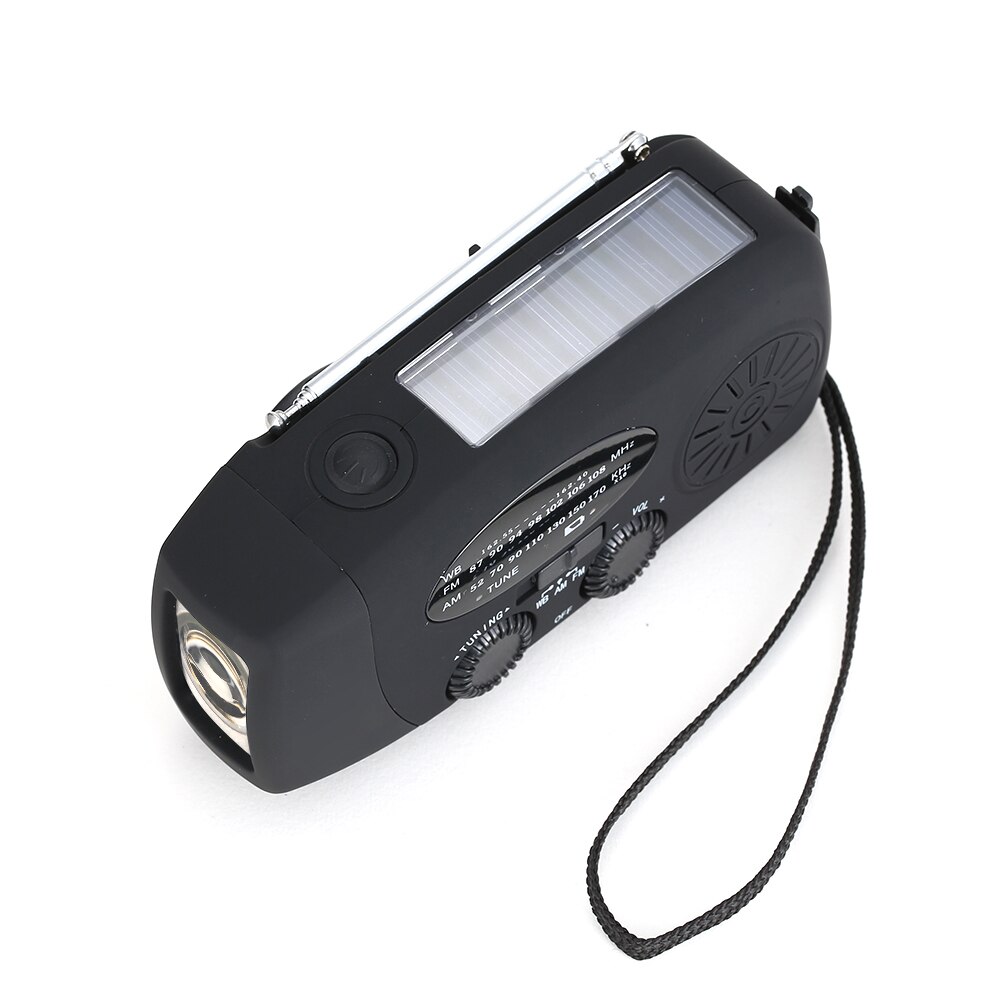 Multifunctionele Hand Radio Solar Crank Dynamo Powered Am/Fm/Noaa Weather Radio Gebruik Emergency Led Zaklamp Power Bank 1000mA