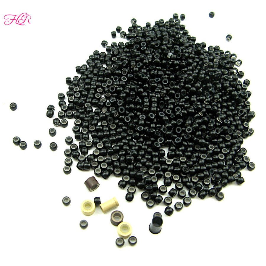 2000units Silicone Nano Ring Multi Color Nano Beads With Silicone Line For Nano TIp Hair Hair Extension Tools