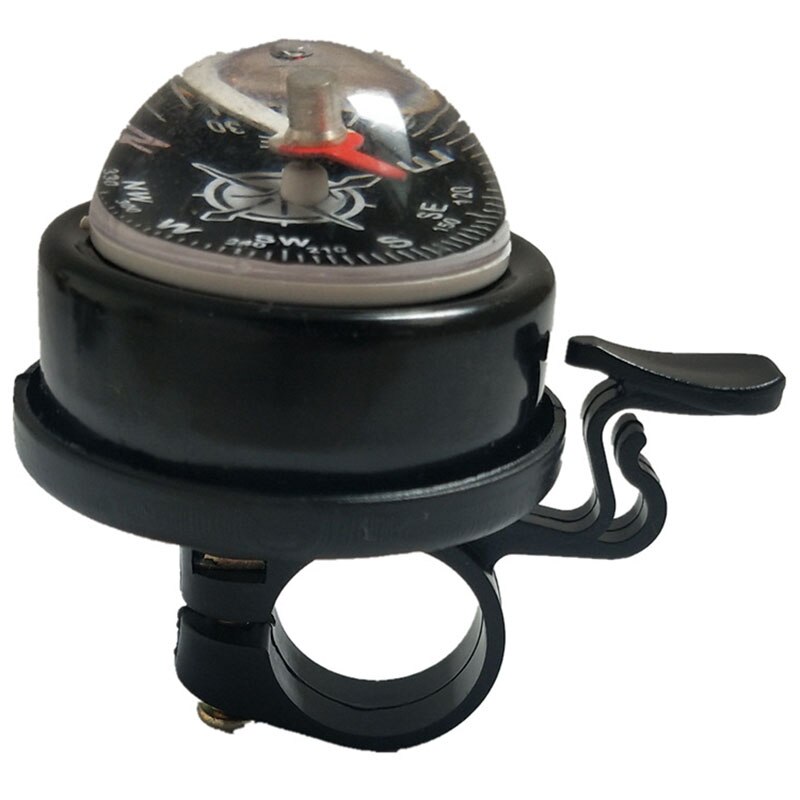 Fiets Bel Hoorn Mountainbike Stuur Kompas Bell Bike Horn Fietsen Stuur Kompas Ring-Down Hoorn Fiets Accessoires: Black