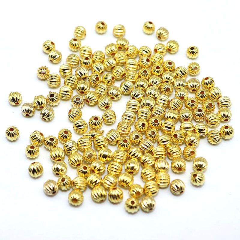 500/1000pcs Round Shape CCB Beads for Jewelry Making Handmade CCB Spacer Beads Small Loose Beads DIY No Fade: gold / 500pcs