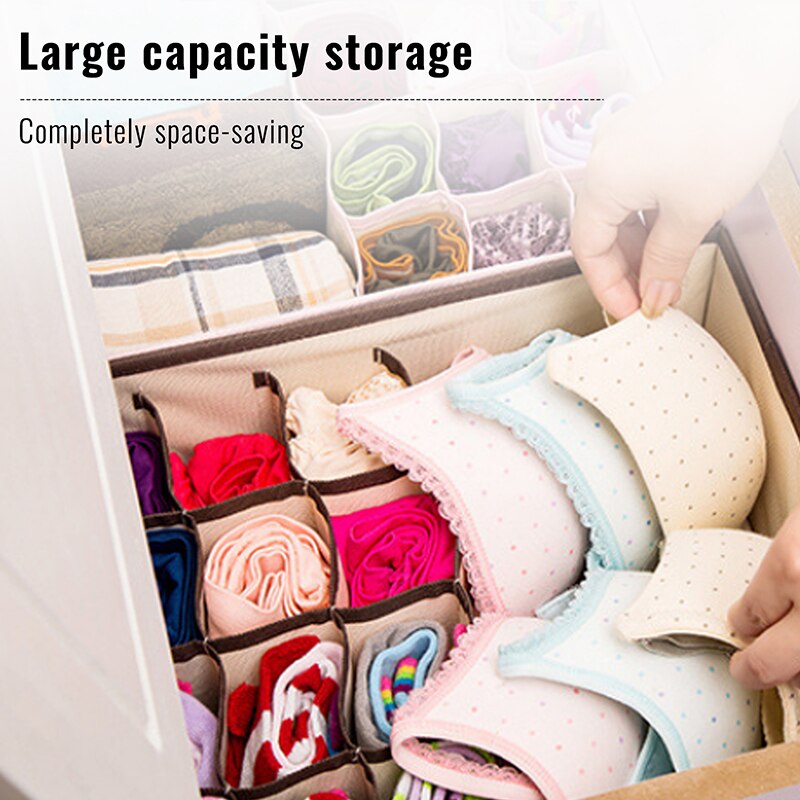 Oxford Doek Ondergoed Opbergdoos Sokken Bras Sjaals Banden Container Met Deksel Lades Divider Dozen Slaapzaal Kledingkast Organizer