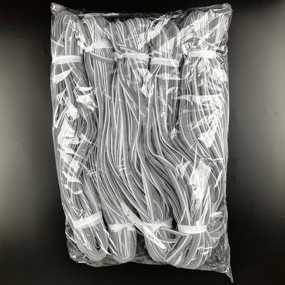 10 mmx 5 meter reflekterende stof båndbånd med hvid kant flettet trim tape til påsyet tøj tasker sko