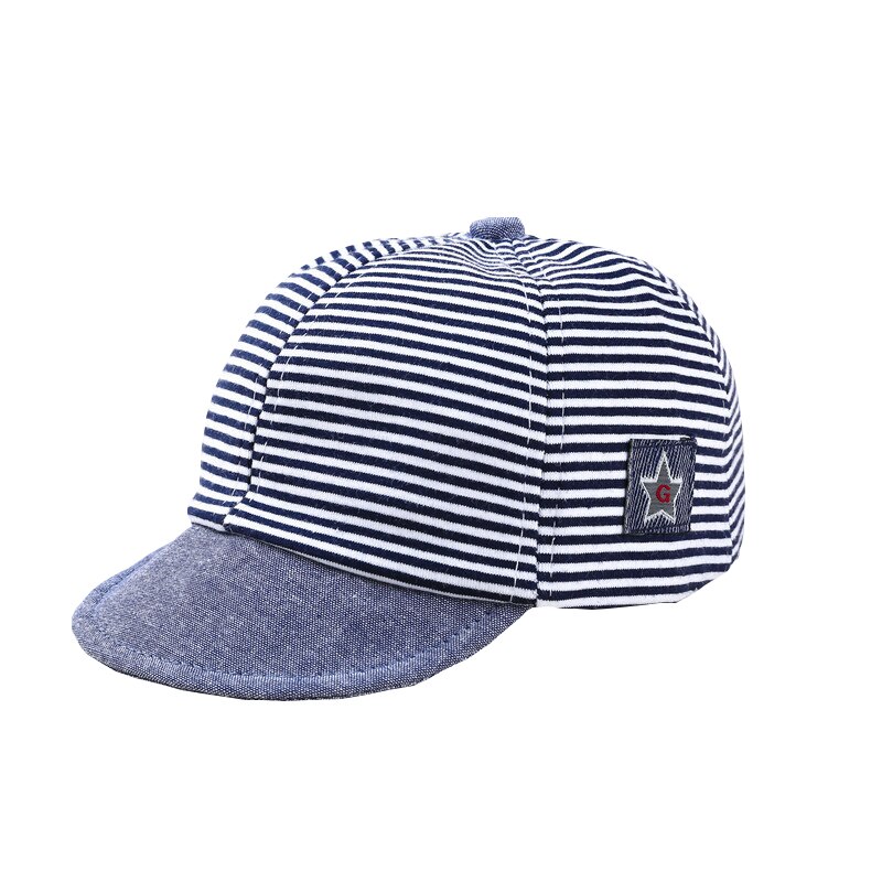 a rayas sombrero para bebé Linda gorra de béisbol de algodón para bebés de 6 a 20 meses, gorro para el sol de verano, primavera Otoño, gorra con visera: navy
