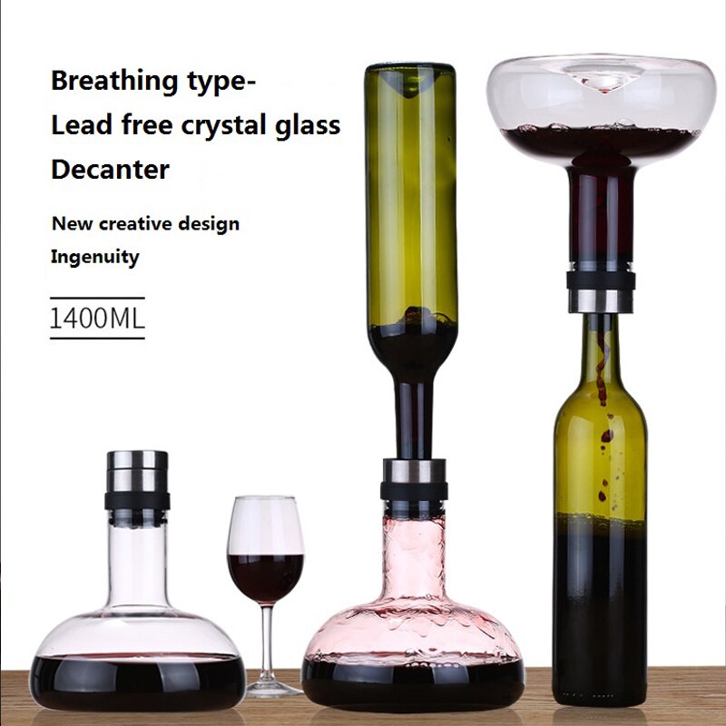 Grand décanteur pour verres de 1500ML, verre de vin rouge, cristal rouge, cognac, Champagne, carafe, aérateur pour Bar familial