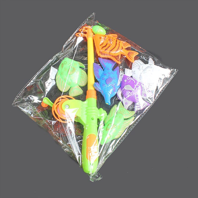 7Pcs Magnetische Vissen Speelgoed Voor Kinderen 6 Soorten Vis + 1 Hengel Set Groeiende Puzzel Fishing Game ouder-kind Speelgoed