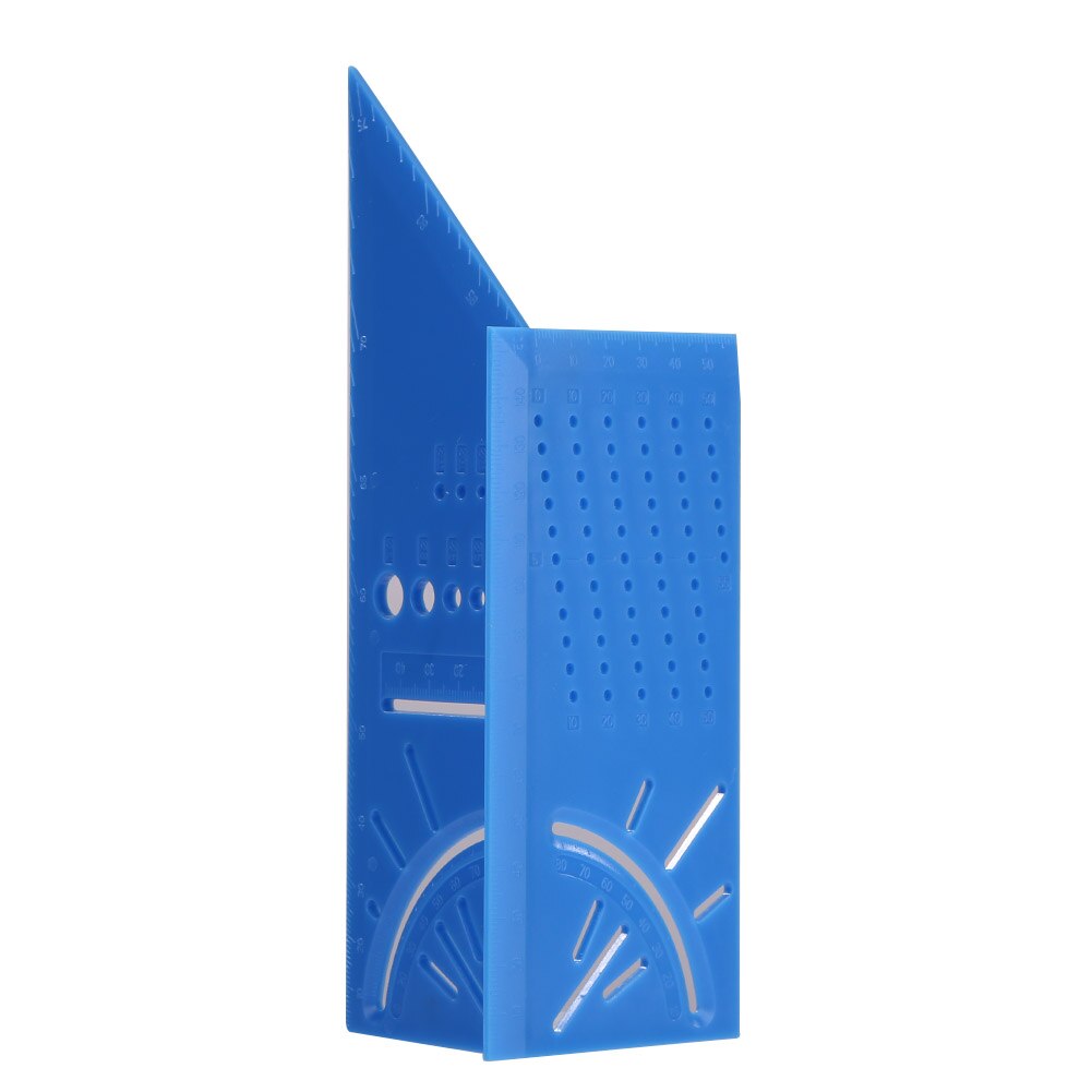 Plantilla de marcado de aluminio para carpintería, calibrador de ángulo Vertical, plantilla de calibre de línea, guía, marcador de cola de pato: B Plastic Blue