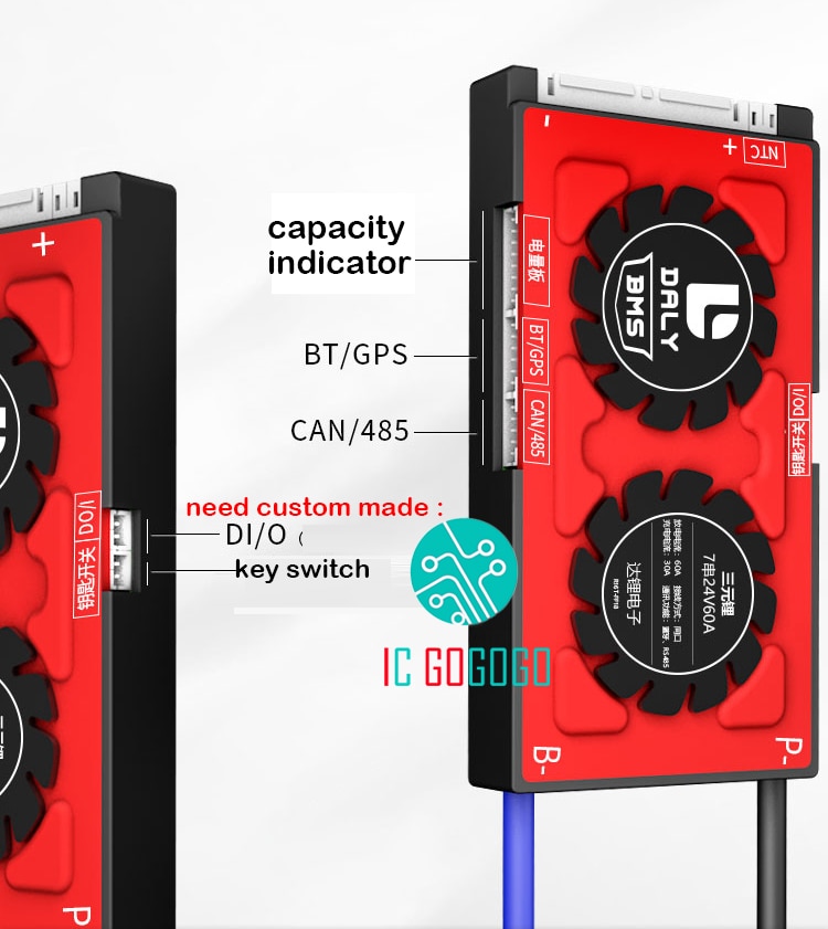 DALY Smart 4 4S 12V Lifepo4 Bordo di Protezione Della Batteria Al Litio 3.2V BMS Intelligente Inizio 30A 40A 60A Continua bluetooth PC RS485