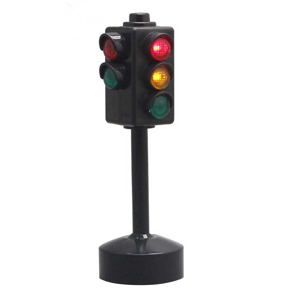 Børn mini simuleret offentlig trafiklys model transport signal lanterne trafik vejskilt rødt grønt lys legetøj