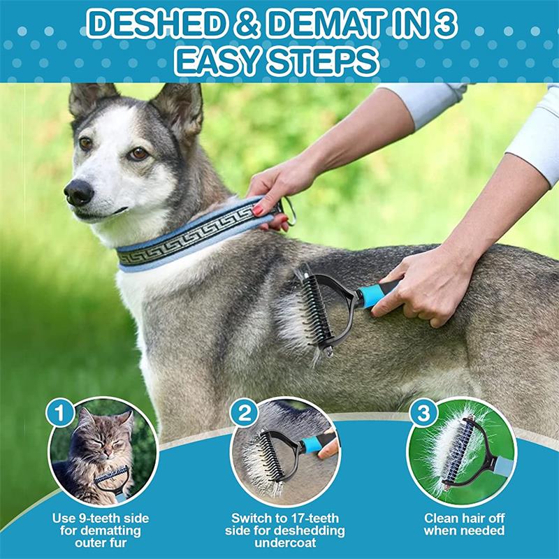 Haustier Hund Kamm Haar Entferner Katze Kamm Für Lange Haar Lockige Hunde Katzen Entfernung Unterwolle Haustier Pinsel Rechen Dematting Pinsel hund Liefert