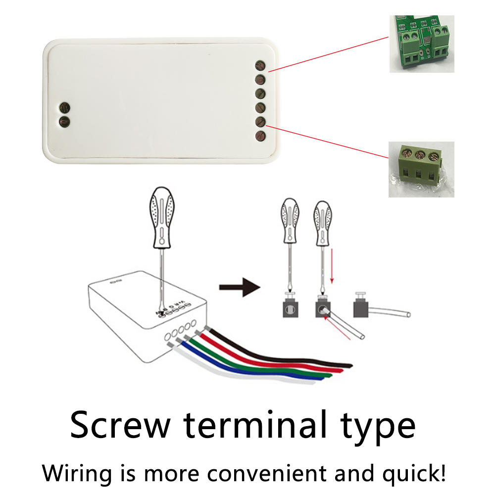 IHSENO Tuya Zigbee Controller LED intelligente Controller RGB + CCT Controller per strisce luminose a 6 pin DC12-24V Funziona con Alexa Google Assistant