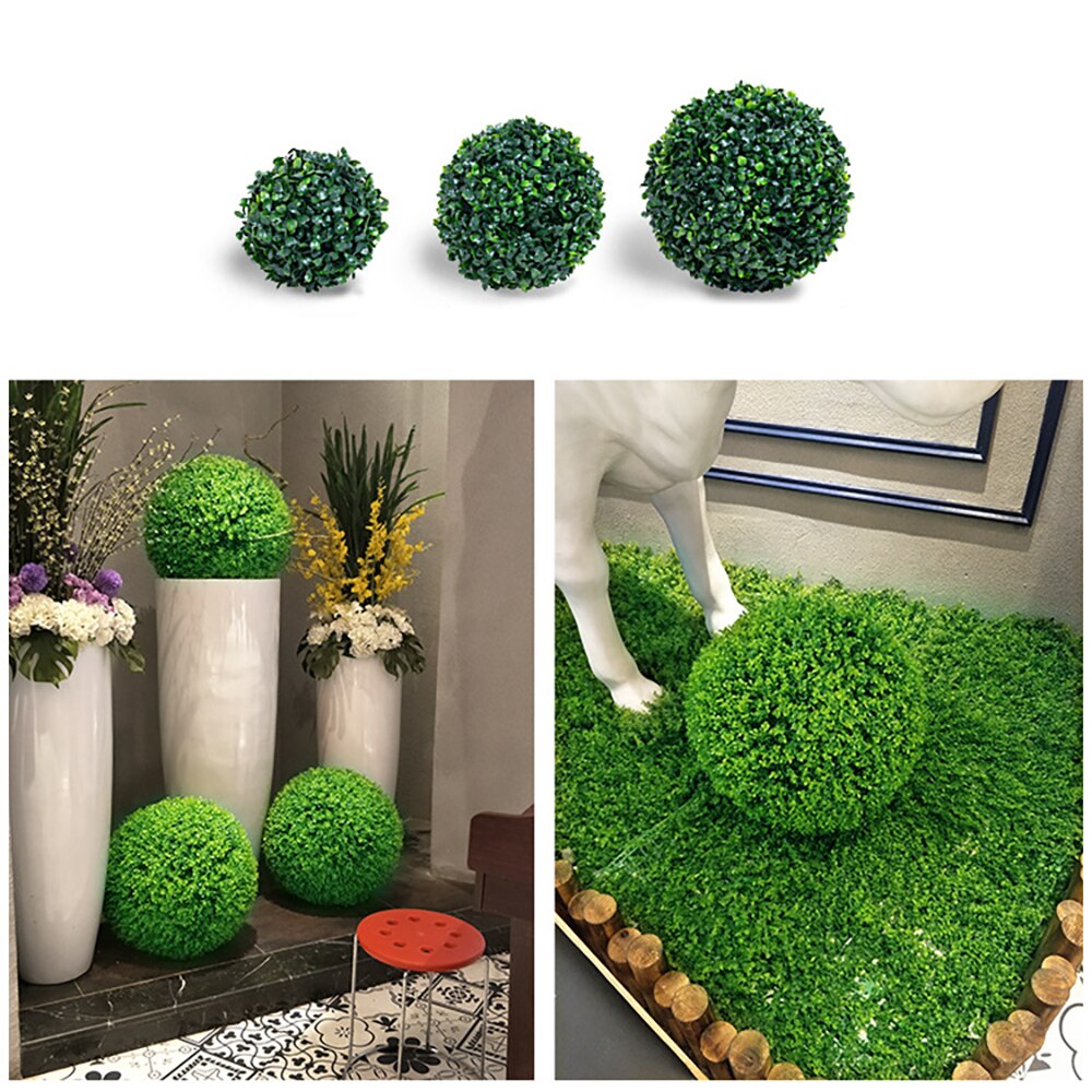 Kunstig plante bold topiær træ buksbom hjem udendørs bryllupsfest dekoration kunstig buksbom bolde have grøn plante