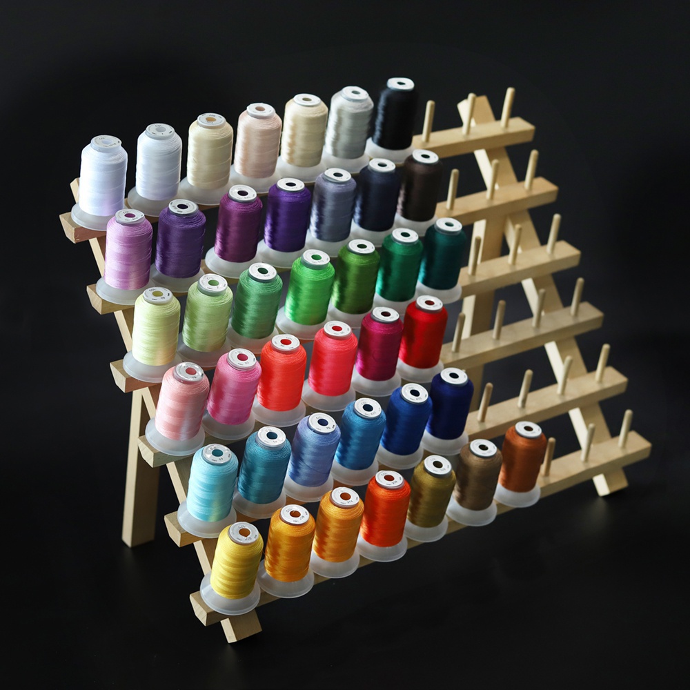 40/63 Brother Colors Polyester Embroidery Machine Thread Kit 40 Weight for Brother Babylock Embroidery and Sewing Machines
