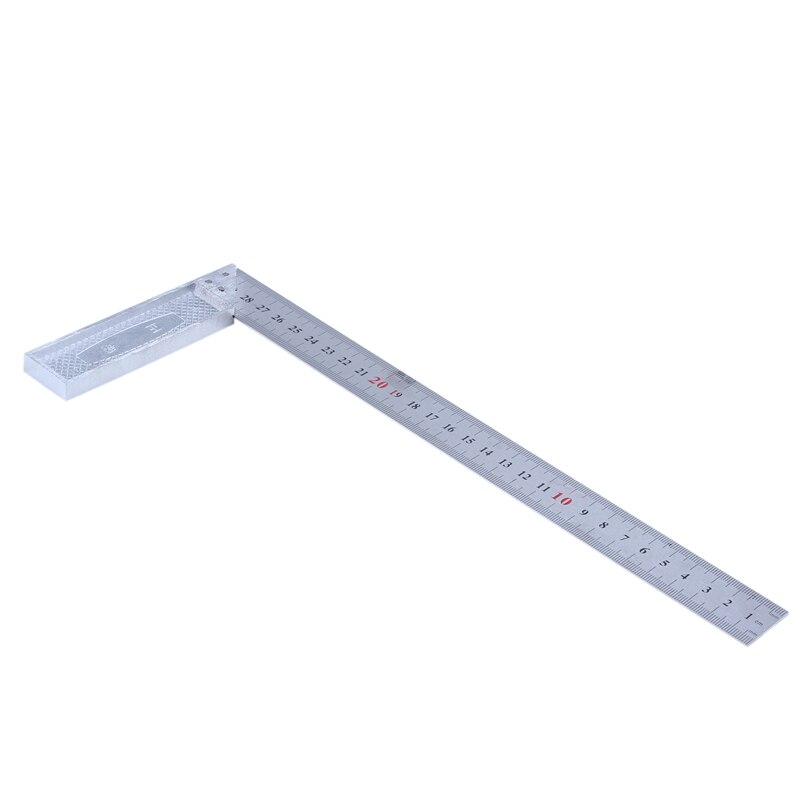 30cm aluminium handgrepen met roestvrijstalen schaalverdeling, rechte hoekmeetlat: Default Title