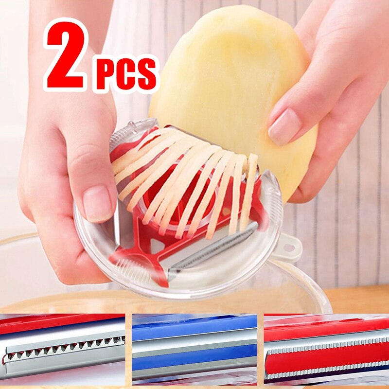 1-2pcs 3in1 Kitchen accessories Vegetable Peeler Potato peeler Carrot Grater Fruit cutter Tools Kitchen gadgets set convenience