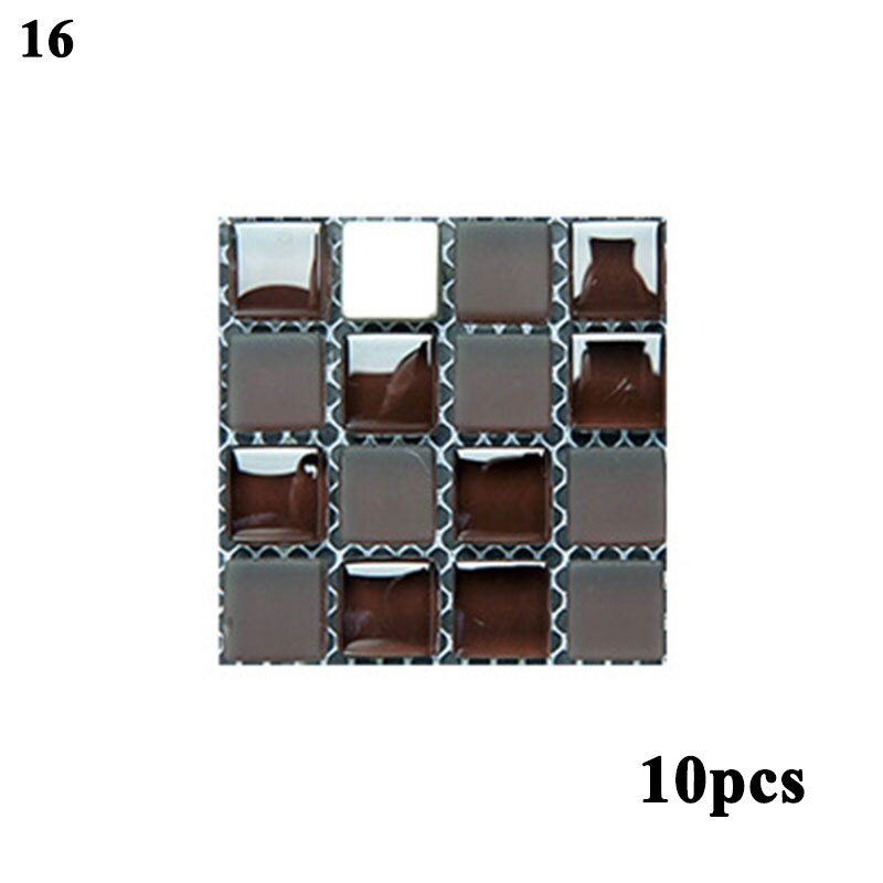 3D Magic Gel Tegels Zelfklevende Mozaïek Tegel Voor Keuken En Badkamer Backsplash Creatieve Baksteen Kristal Behang-1 Vel: 16