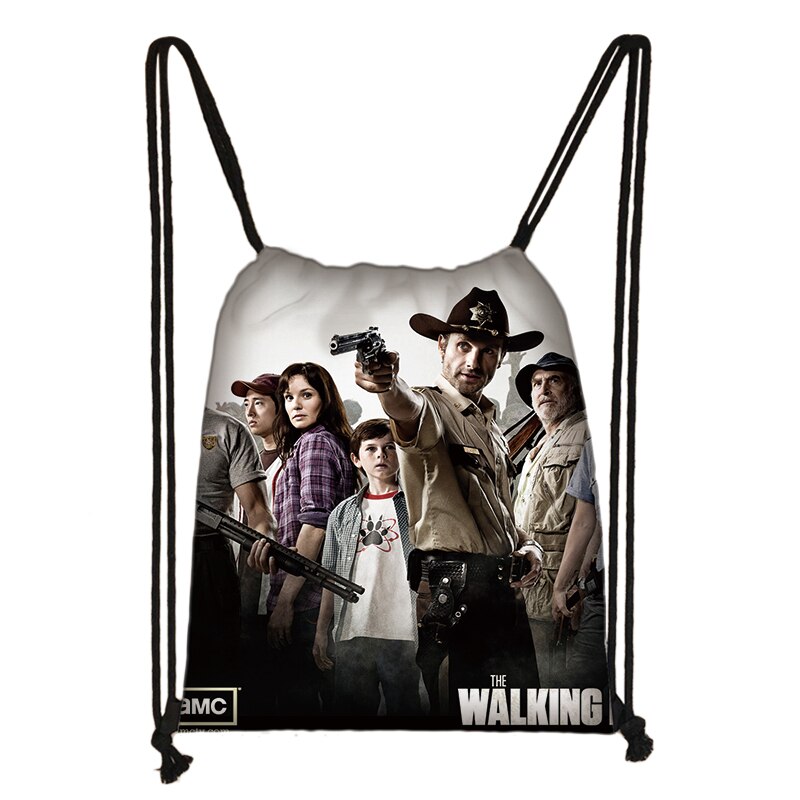 Die Walking Dead Kordelzug Tasche Druck Rucksack Täglichen Casual Jungen Mädchen rucksack Kordelzug Taschen: 003