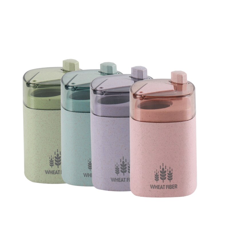 Automatic Toothpick Holder Container Wheat Straw Household Table Toothpick Storage Box Toothpick Dispenser Home Furnishings