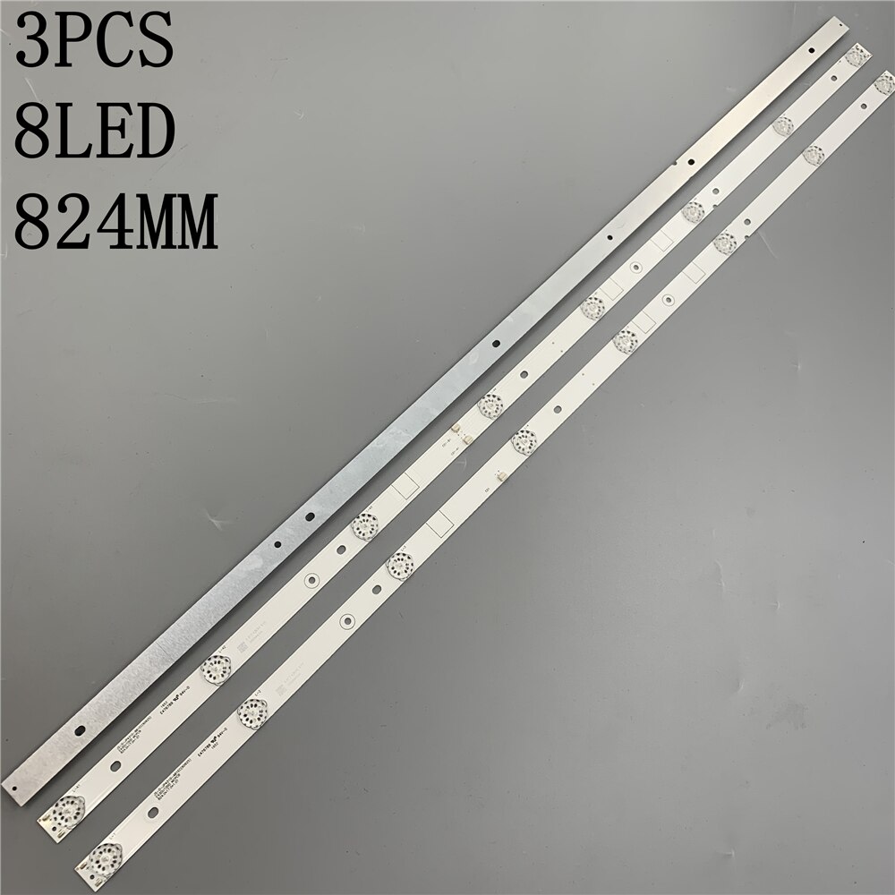 1Set = 3Pcs Led Backlight Strip Lamp Voor Akai 43 Inch Tv JS-D-JP4310-A81EC JS-D-JP4310-B81EC E43DU1000 Mcpcb