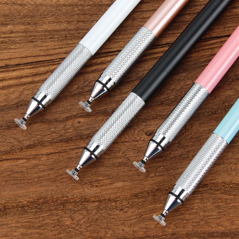 1Pc 2 In 1 Multifunction Fine Point Touch Screen Metal Capacitive Stylus Pen For iPhone iPad Smart Phone CellPhone Tablet PC