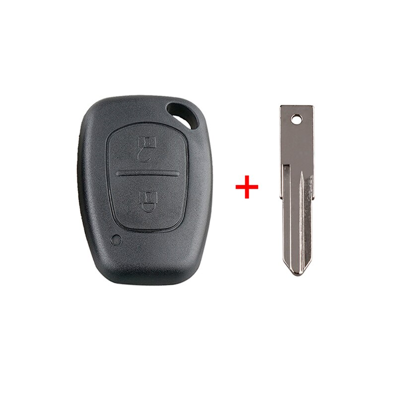 Bhkey 2 -painikkeinen kauko -ohjain auton avainkuoren suojus fob -kotelo opel opel vivaro renault movano trafic renault kangoo blank: Tyhjiö 102 terä