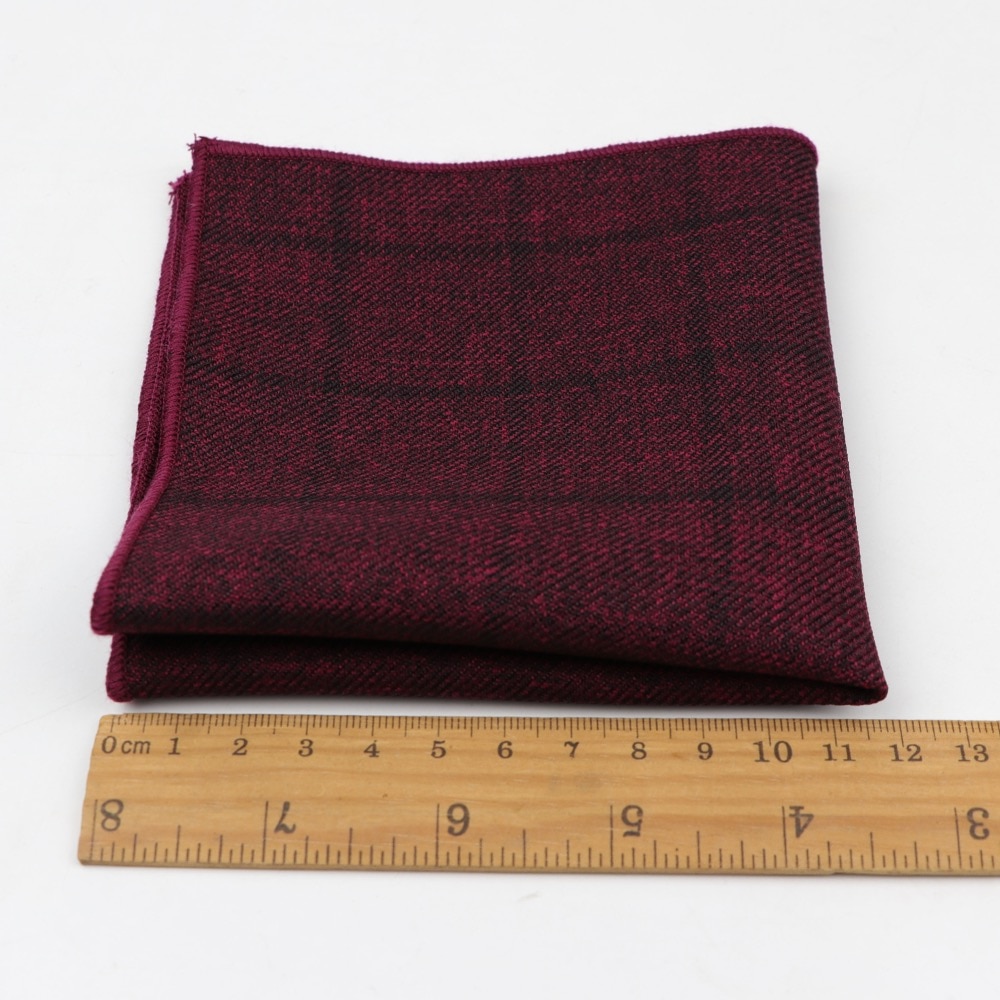 Striped Hankerchief Scarves Vintage Cotton Hankies Plaid Men's Pocket Square Handkerchiefs