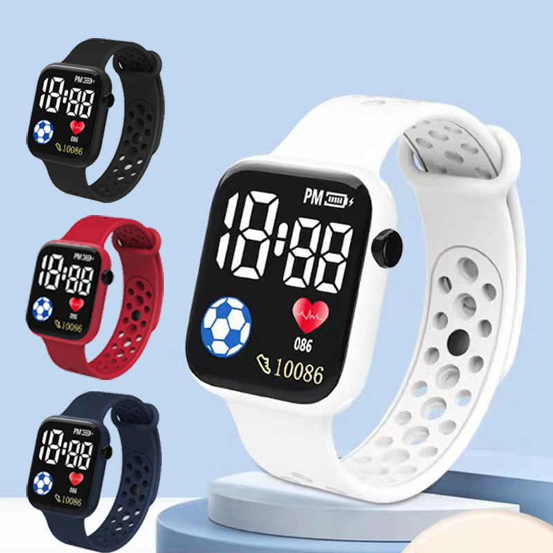 Reloj Digital LED YIKAZE para niños y niñas, relojes deportivos desechables, correa de silicona, reloj electrónico Digital para niños