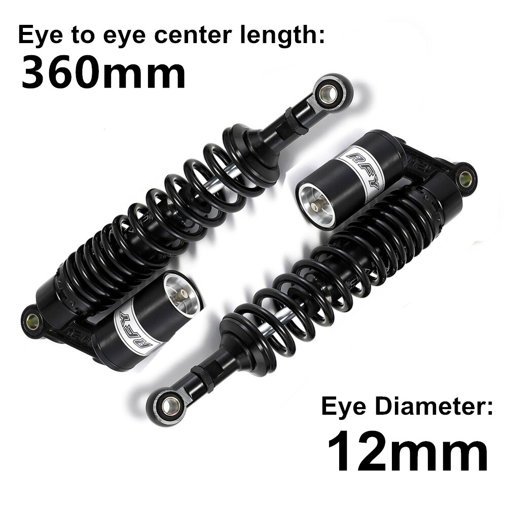 Amortiguador para moto, suspensión trasera, ATV, Quad Scooter, Motor de bicicleta tierra D30, negro, 280mm, 320mm, 360mm, 380mm, 440mm: M99-34-1
