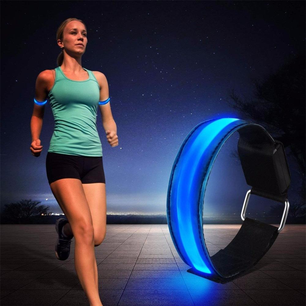 Brazalete LED Slap luces brillo banda correa para correr ciclismo Jogging paquete de 4 brazalete luminoso banda deportiva para Fitness al aire libre