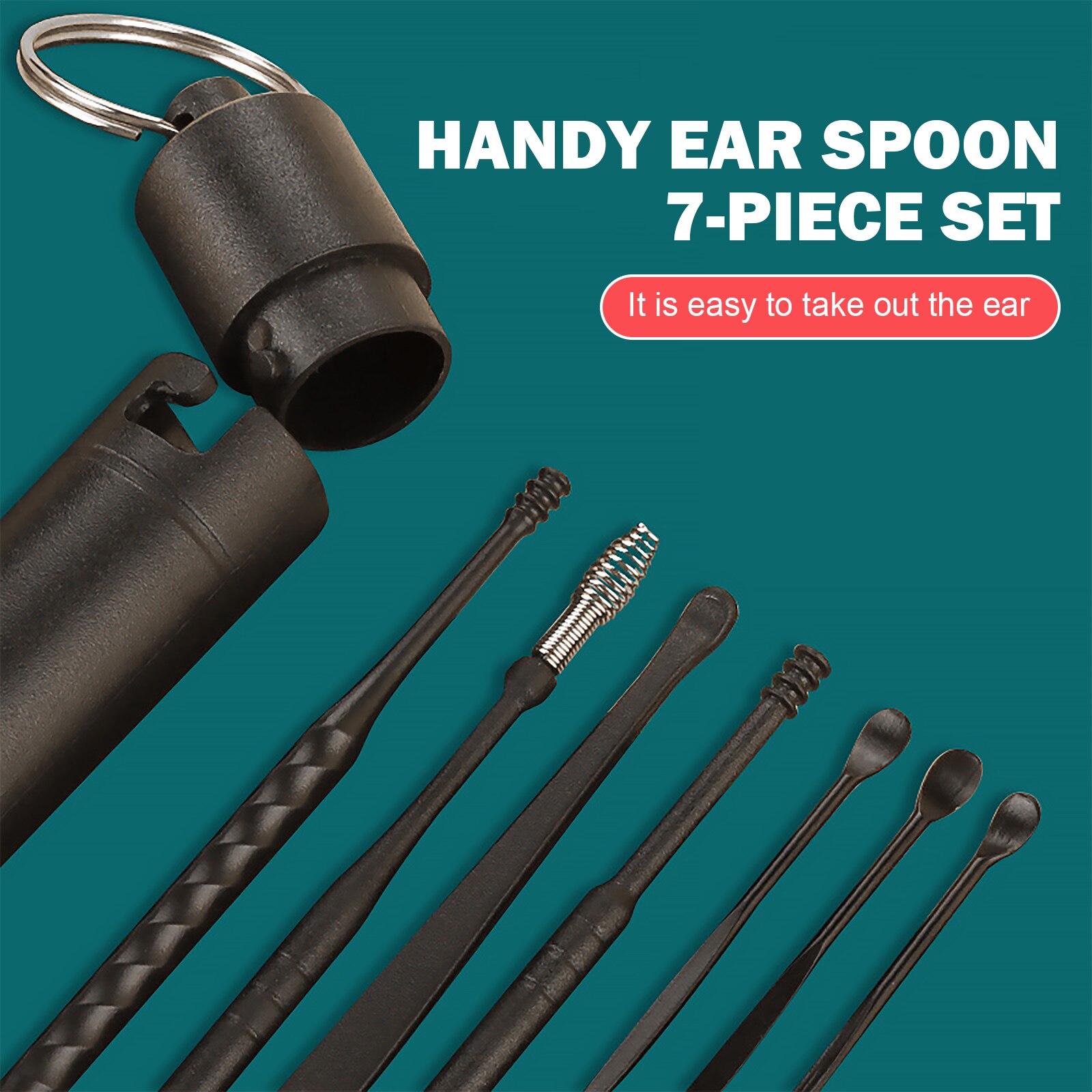 Ear Cleaner Wax Removal Tool Earpick Sticks Earwax Remover Curette Ear Pick Cleaning Ear Cleanser Spoon Healthcare Earpick Set
