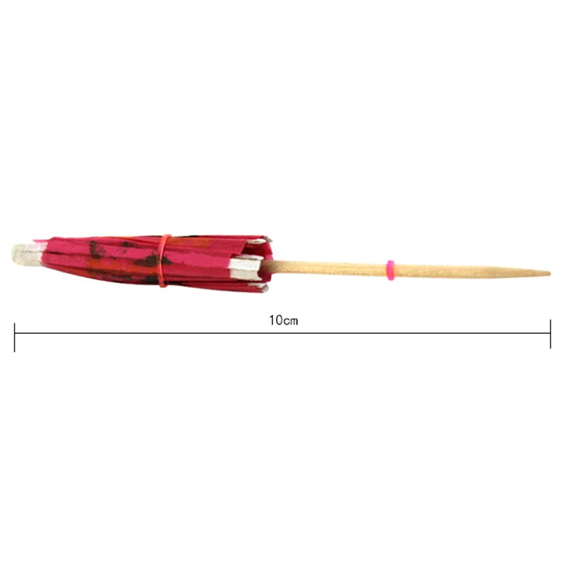 Cocktail dekorative pynt paraply bambus pinne form snack kaker frukt skilt 10 cm lange 144 stk/sett