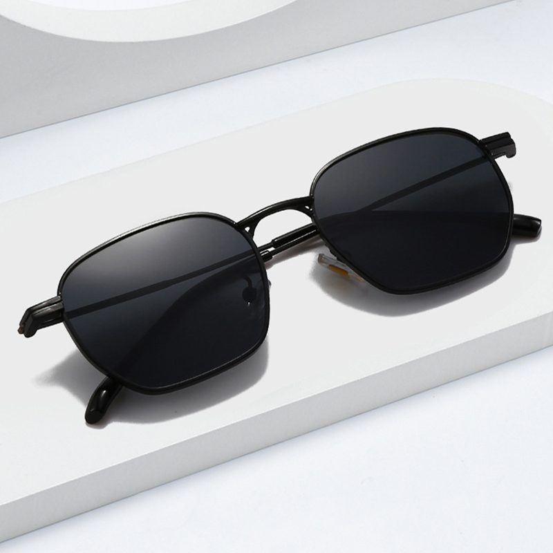 SO & EI, nueva , gafas de sol cuadradas para mujer, lentes transparentes Retro, marco de Metal, gafas de sol Punk naranjas para hombre, gafas de sol UV400