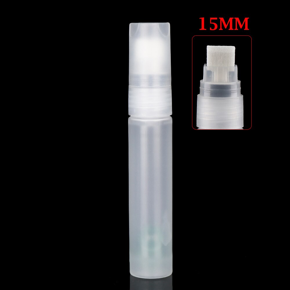 Tubo de plástico vacío para bolígrafo, barras de plástico para grafiti, marcadores de tiza líquida, accesorios de pluma de pintura, 3mm, 5mm, 6,5mm, 8mm, 10mm, 1 ud.: 15mm