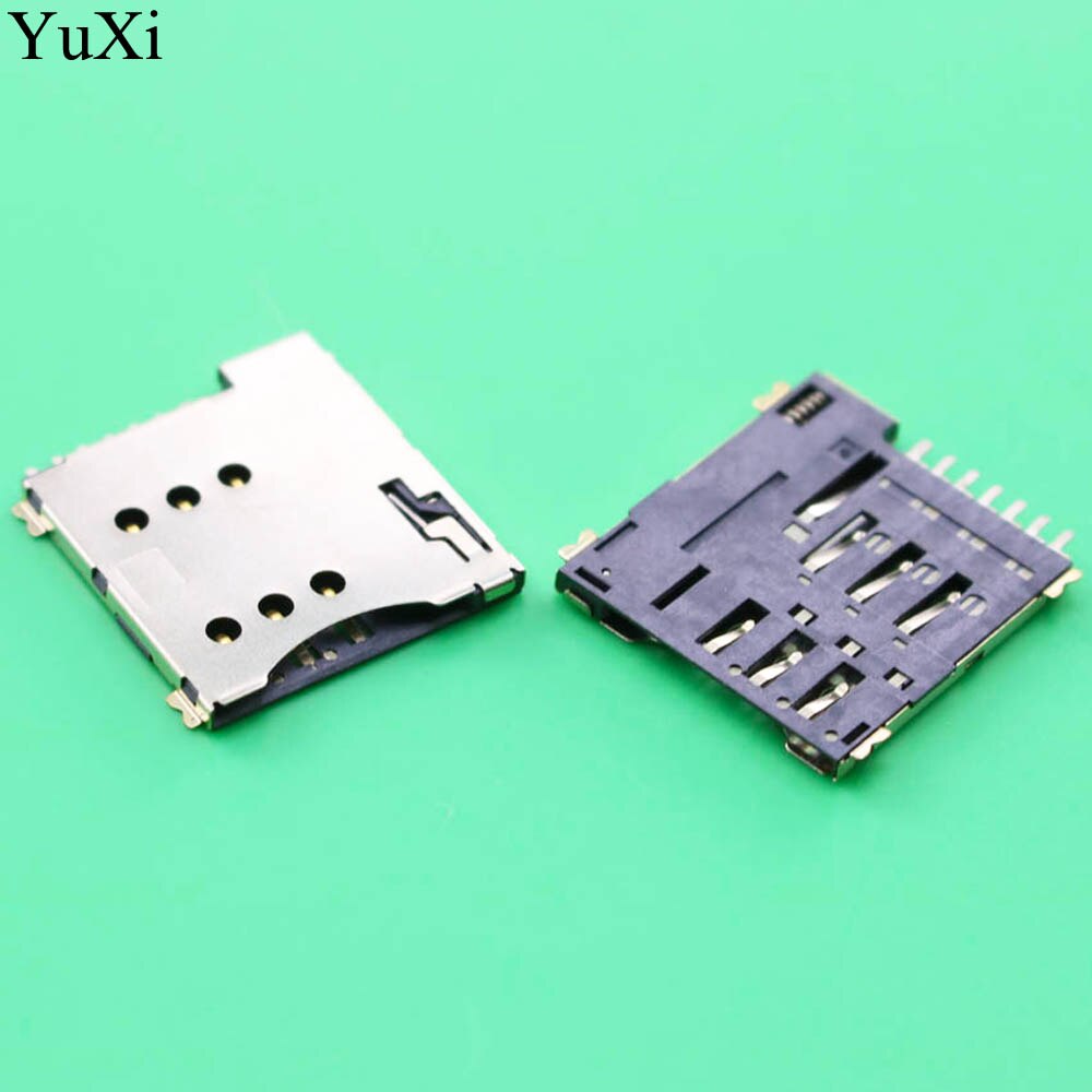 Yuxi Echte 7pin Push Micro Sim-kaart Socket Houder Slot Vervanging Connector