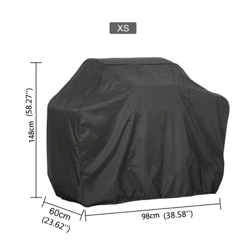 8 Size BBQ Grill Barbeque Cover Anti-Dust Waterproof Weber Heavy Duty Charbroil BBQ Cover Outdoor Rain Protective Barbecue Cover: 98x60x148cm