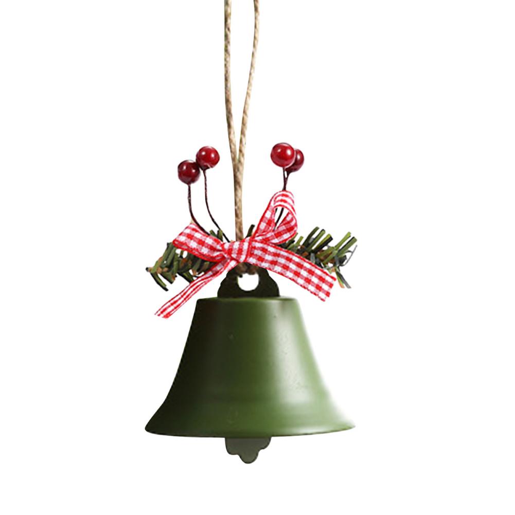 1Pc Kerst Bel Rood Wit Groen Metal Jingle Bells Kerstboom Opknoping Hanger Ornament Kerst Decoratie Voor Thuis: F