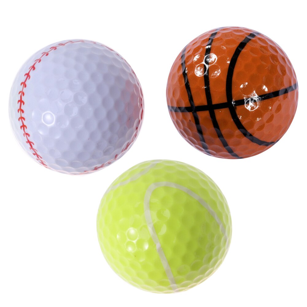 3PCS Sports Theme Training Sports Balls Simulation Rubber Practice (Tennis Basketball Baseball): Default Title